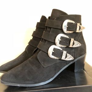 Black Buckle Booties